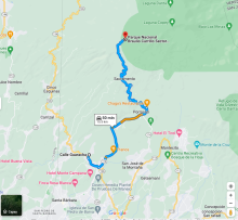 Route to Sector Volcan Barva of the Braulio Carillo National Park 